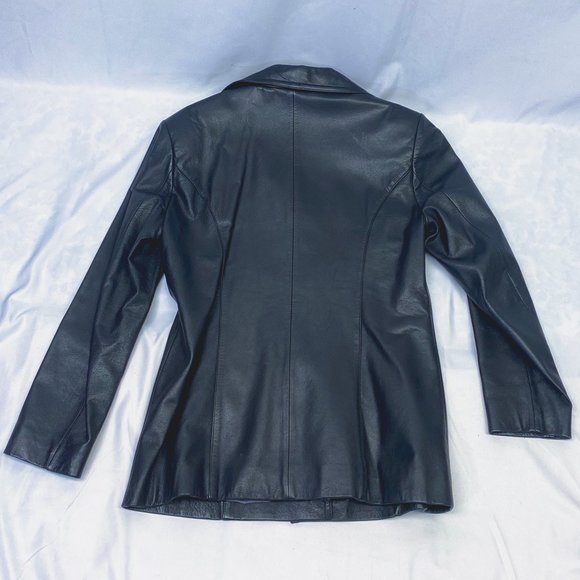 Y2K Womens Leather Jacket 90s era Wilsons MAXIMA Clueless Luxury Showstopper - Picture 6 of 12